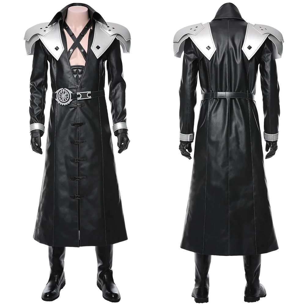 

Sephiroth Cosplay Final Fantasy VII Remake Costume Outfit Trench Coat Adult Men Full Suit Halloween Carnival Costumes