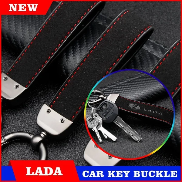 2021 Car Logo Leather Key Chain Key Ring Metal Alloy Style For Universal Car Lada Granta Kalina Largus Samara Priora Vesta 009 usb car charger universal mobile 3a charger for iphone11 xiaomi huawei for lada niva kalina priora granta largus vaz samara 2110