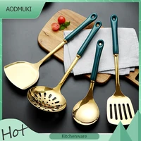 nordic style stainless steel appliances frying spatula drain shovel soup spoon home kitchenware cooking tool kitchen accessories