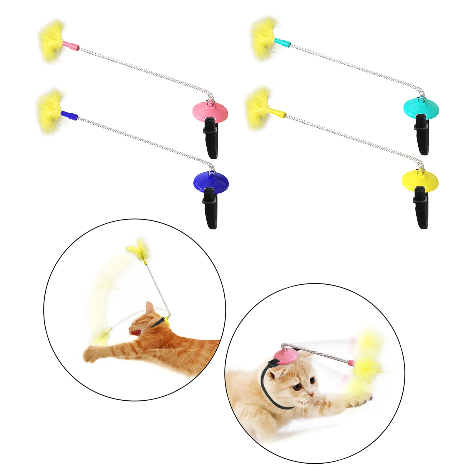 

Interactive Cat Feather Toy Cats Kitten Feather Wand Exercise Toy for Cat
