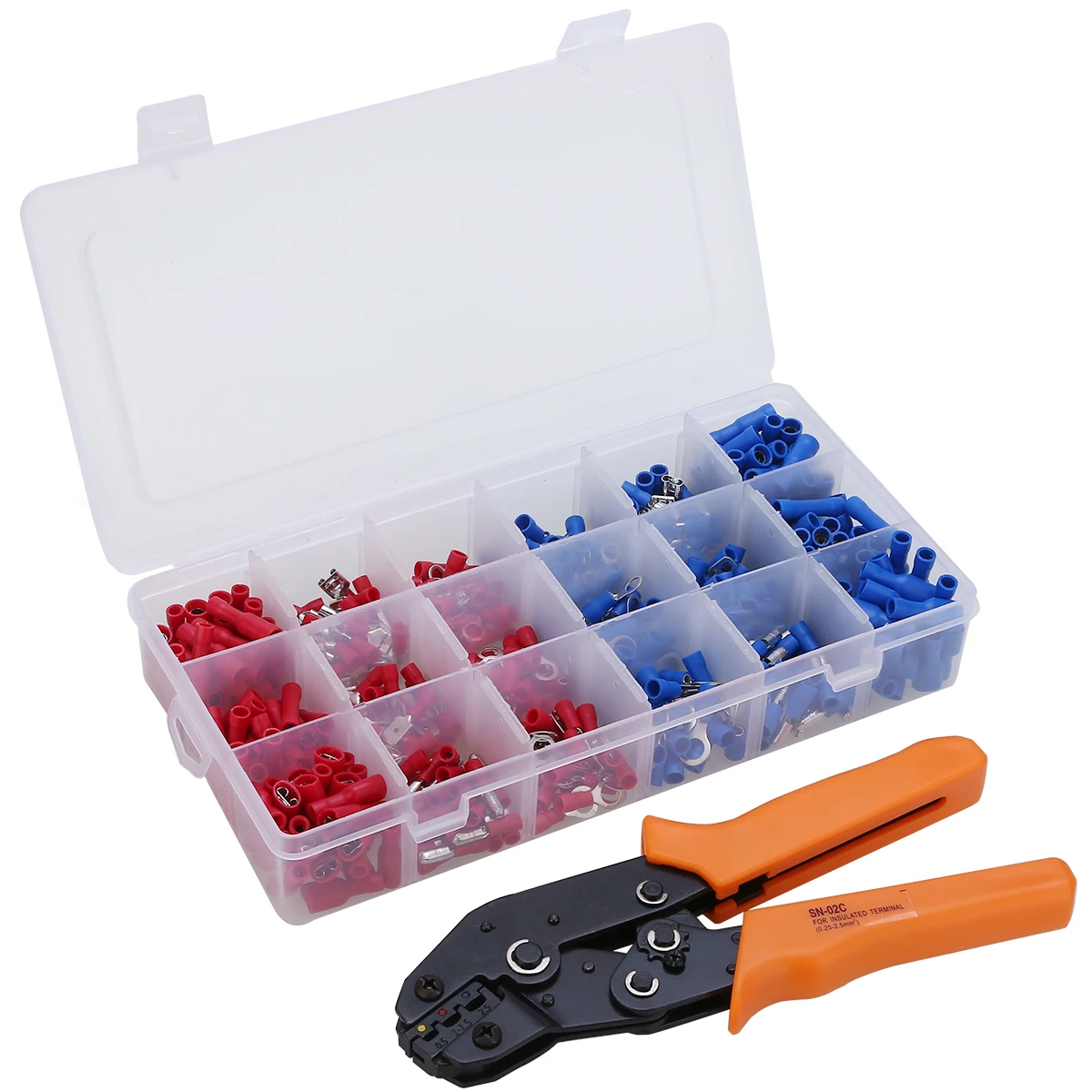 450 шт Электрические Изолированные клеммы кабельные наконечники плоская Вилка