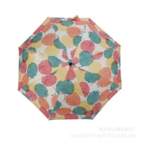 modern light sun umbrella female anti uv sunshade 3folding paraguas plegable resistente al viento fashion high quality umbrella