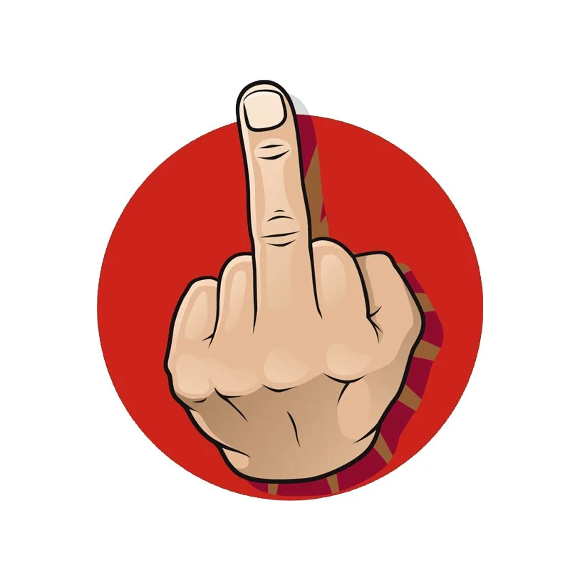 

Творческий Смешные пальцы, автомобильные наклейки, аксессуары для ноутбуков KK винил акрилатовые наклейки ПВХ 14 см * 13 см