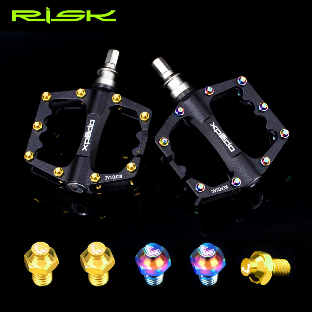 8 шт. велосипедные педали 4 Х5 из титанового сплава|pedal bolt|bicycle pedalbike foot peg |