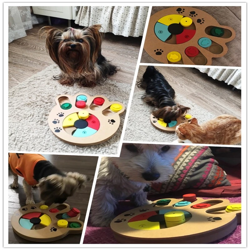 Интерактивные игрушки для собак форсирующая еда натуральная деревянная пищевая