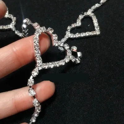 Сердце BLINGBLING любовь алмаз талии цепи женские ремни ручной работы