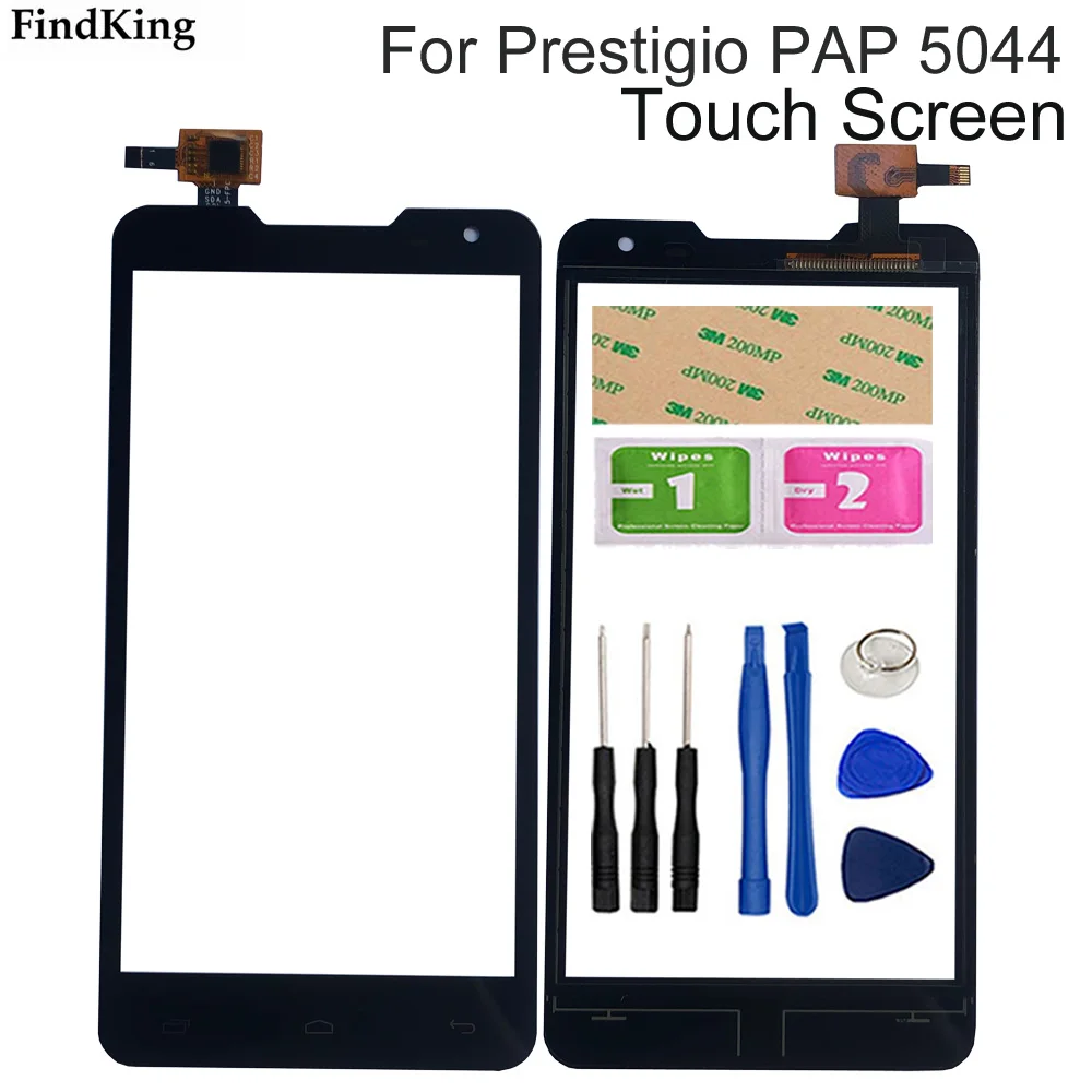 

5.0``Touch Screen For Prestigio MultiPhone Duo PAP 5044 PAP5044 Front Screen Digitizer Panel Lens Sensor Tools Adhesive