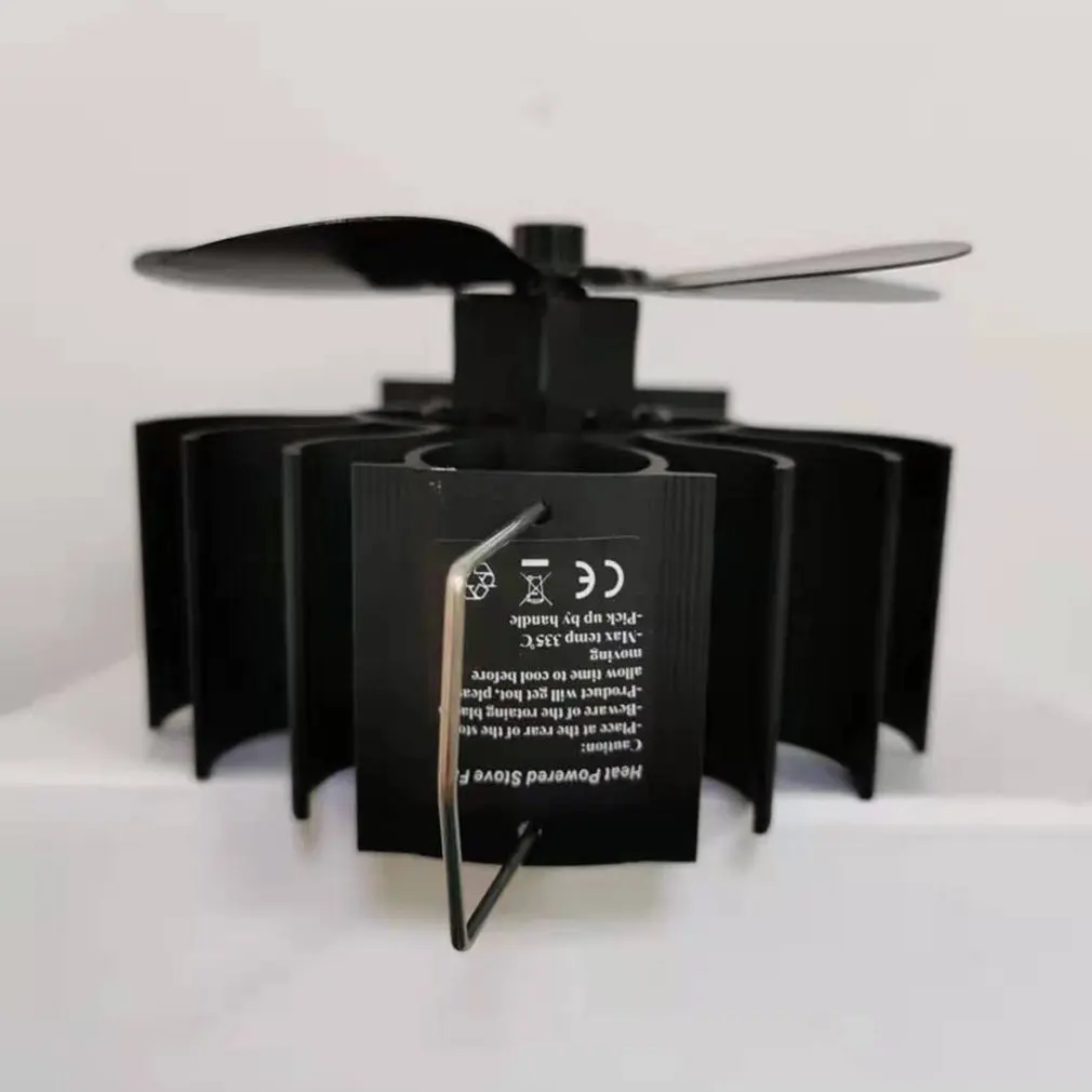 

Black Fireplace 4 Blades Heat Powered Stove Fan Log Wood Burner Ecofan Quiet Home Fireplace Fan Efficient Heat Distribution