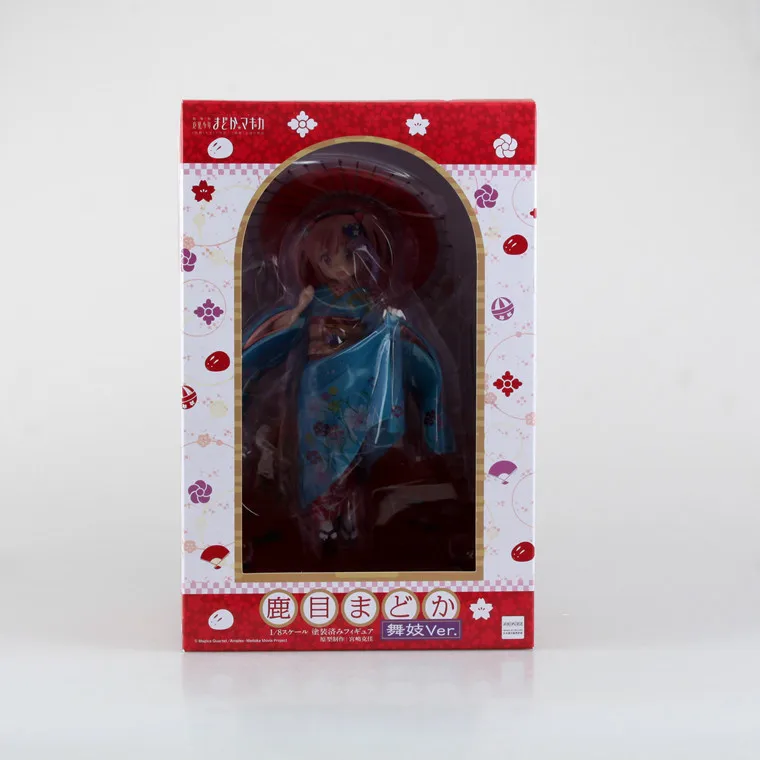 with original box Японское аниме фигурка Puella Magi Madoka Magic Kaname Madoka кимоно Ver 22 см ПВХ 1/8 Масштаб Модель Коллекция Kawaii Девушка Кукла - Цвет: with original box