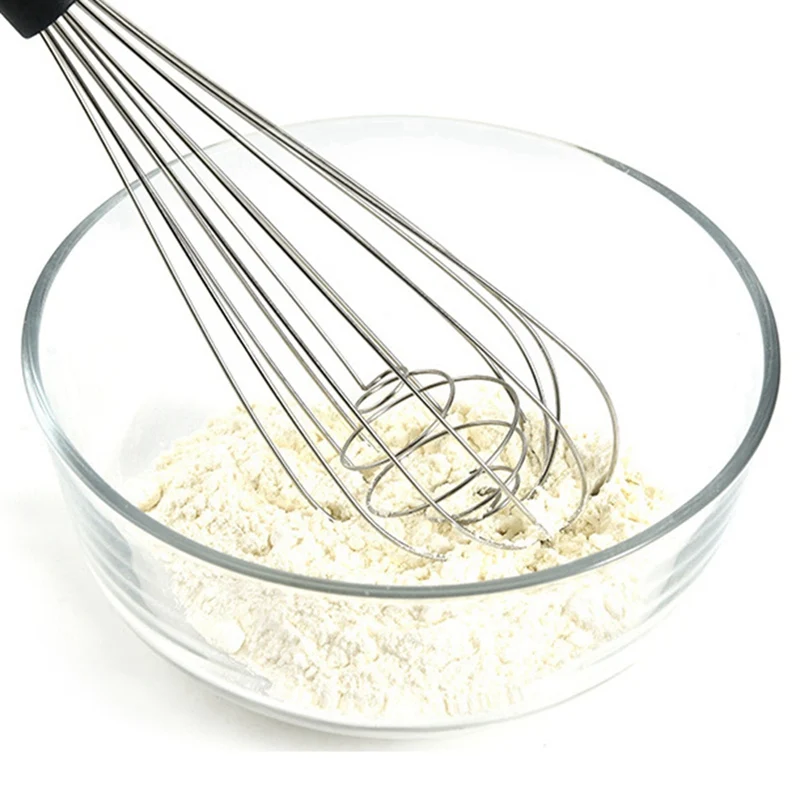 

Norbi Manual Egg Beater Stainless Steel Whisk Head Milk Cream Butter Paste Mixer Tools Rubber Handle Kitchen Baking Accessories