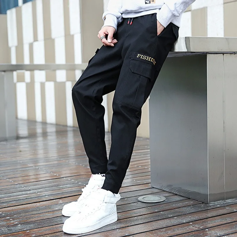 

2021 New Men Spring Harem Pants Multi-Pocket Man Sweatpants Hip Hop Joggers Cargo Pants Streetwear Casual Mens Pants M-4XL