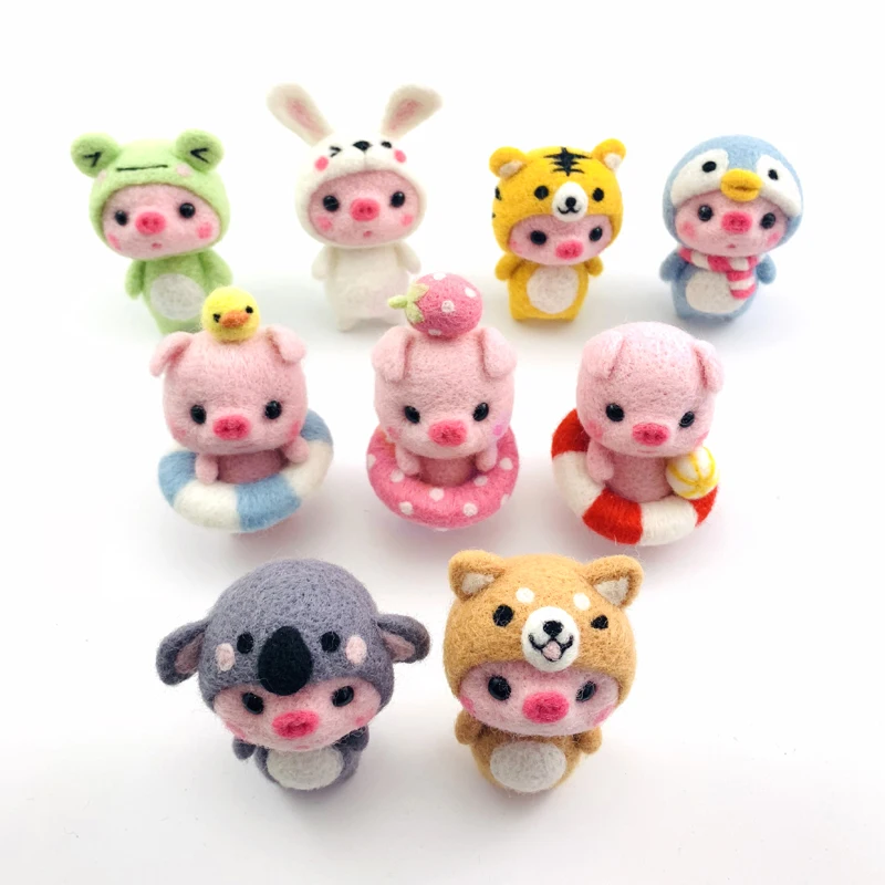 Non-Готовые фетр Дети творческие прекрасный розовый поросенок ручной работы