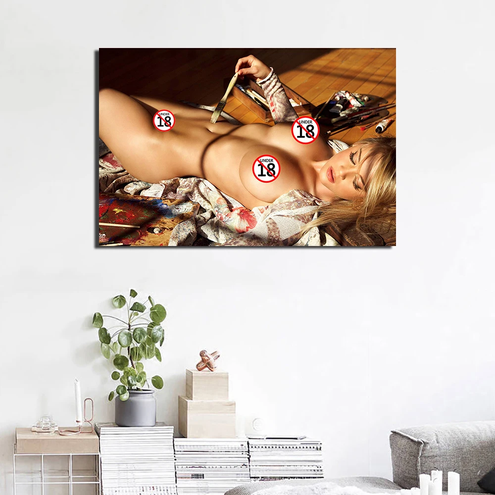 Сексуальная модель Горячая Объемная картина настенные художественные плакаты и