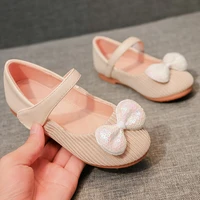 children sequined bowknot flat shoes baby kids solid color cute cloth shoes girls soft comfortable casual shoes toddler shoes