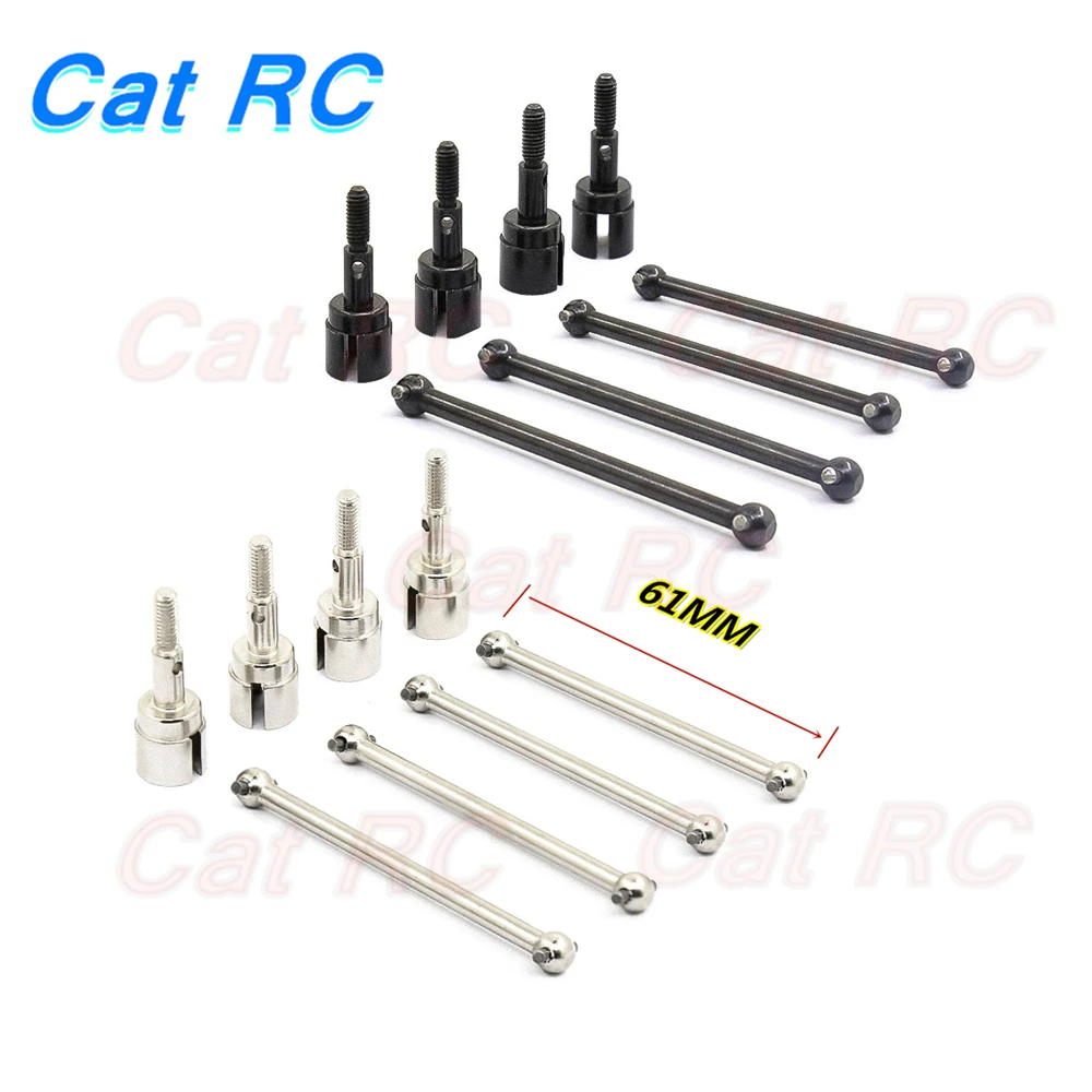 Eje de transmisi&oacute;n de Metal HSP de 8 piezas, 61mm, Dogbone y eje de Rueda de corte 02033 y 02003 para 1/10 94122 94123 catRC-0