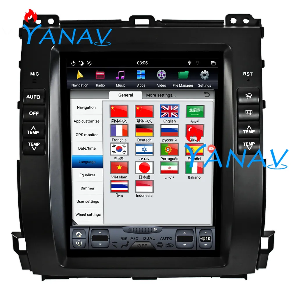 

Android system px6 Car GPS Navigation For-LEXUS GX470 2002-2009 Tesla Style 10.4 inch vertical touch screen RAM 4+64GB auto ster