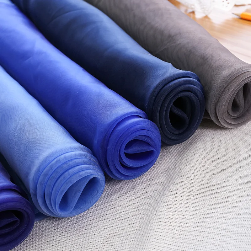 Сетчатая Ткань дешевая белая ткань окрашенная свадебная из органзы для