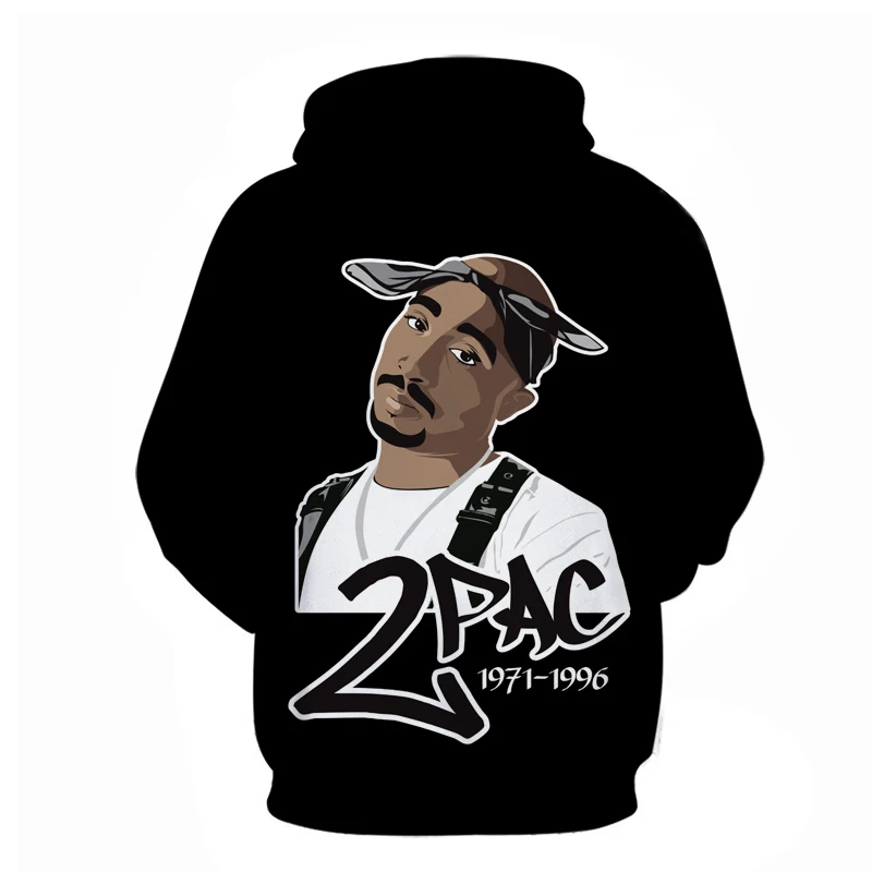 Мужские/женские толстовки, толстовка с длинным рукавом, 3D принт, 2pac, толстовки в стиле хип-хоп, пуловер с капюшоном, топы размера плюс S-6XL