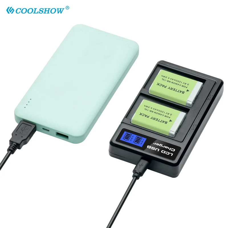 NB 13L NB13L NB-13L 1250mah Battery Charger for Canon PowerShot G5X G7X G9X G7 X Mark II G9 X,SX620 SX720 SX730 HS  Batteries