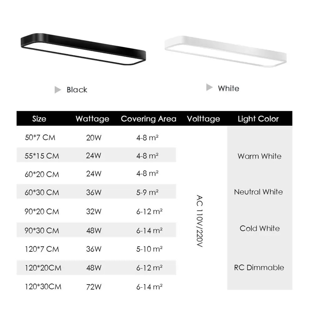 Светодиодный потолочный светильник современный с поверхностным креплением