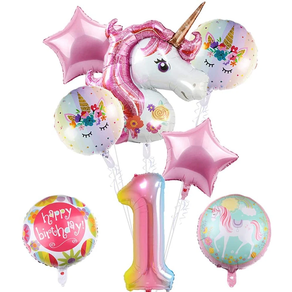 

1~9 number unicorn party balloon supplies balloon unicorn birthday decoration balloon kids toy birthday party