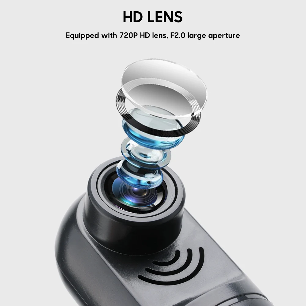 BORUiT USB автомобильный видеорегистратор с управлением через приложение Full HD 720P Dash Cam Автомобильная камера ADAS ночного видения 140 широкоугольный видеорегистратор для вождения
