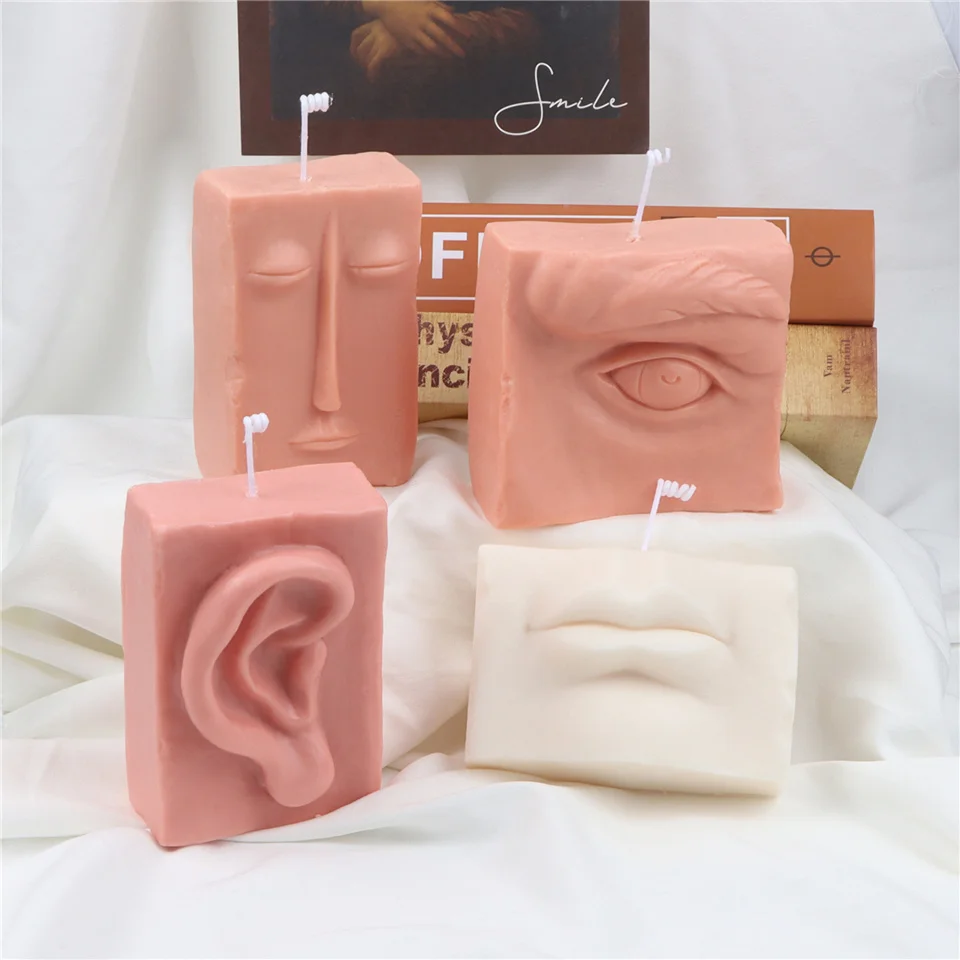 Тела туловища Форма лампы в форме свечи формы силиконовые кривой человека пресс