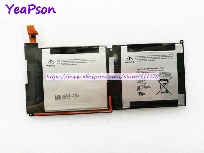 Yeapson 7 4 V 4120mAh подлинный P21GK3 X865745 002 Аккумулятор для ноутбука Samsung Microsoft Surface RT series