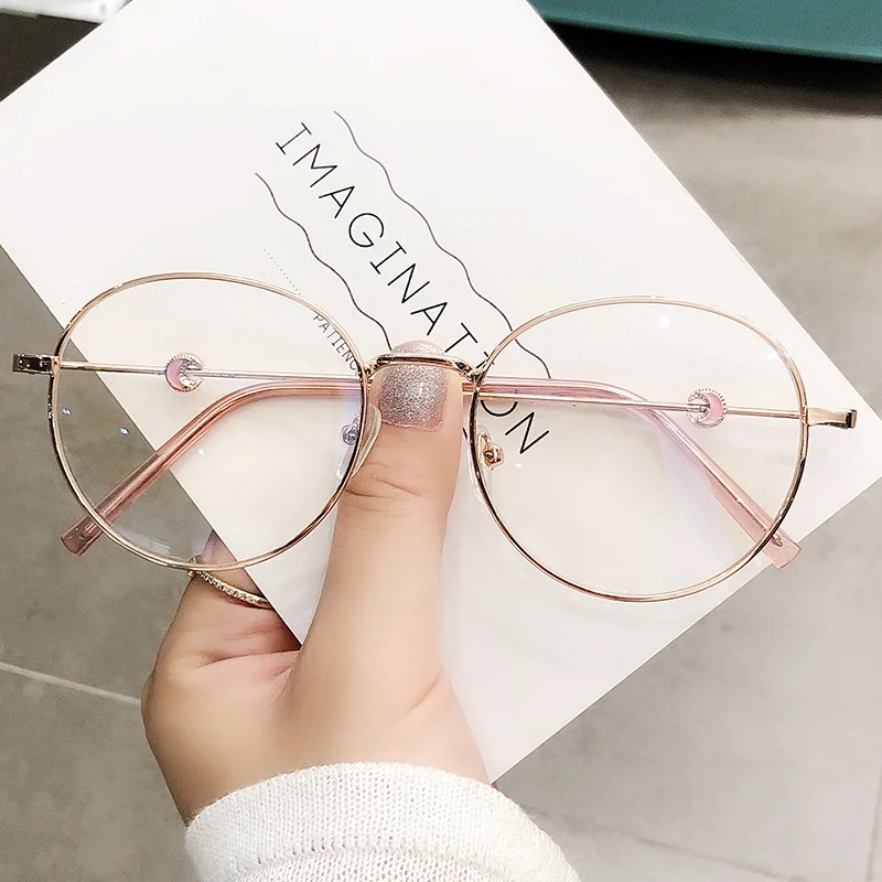 

2021 Trends Office Anti Blue Light Oversized Glasses Computer Women Gaming Big Size Moon Eyeglasses Frame