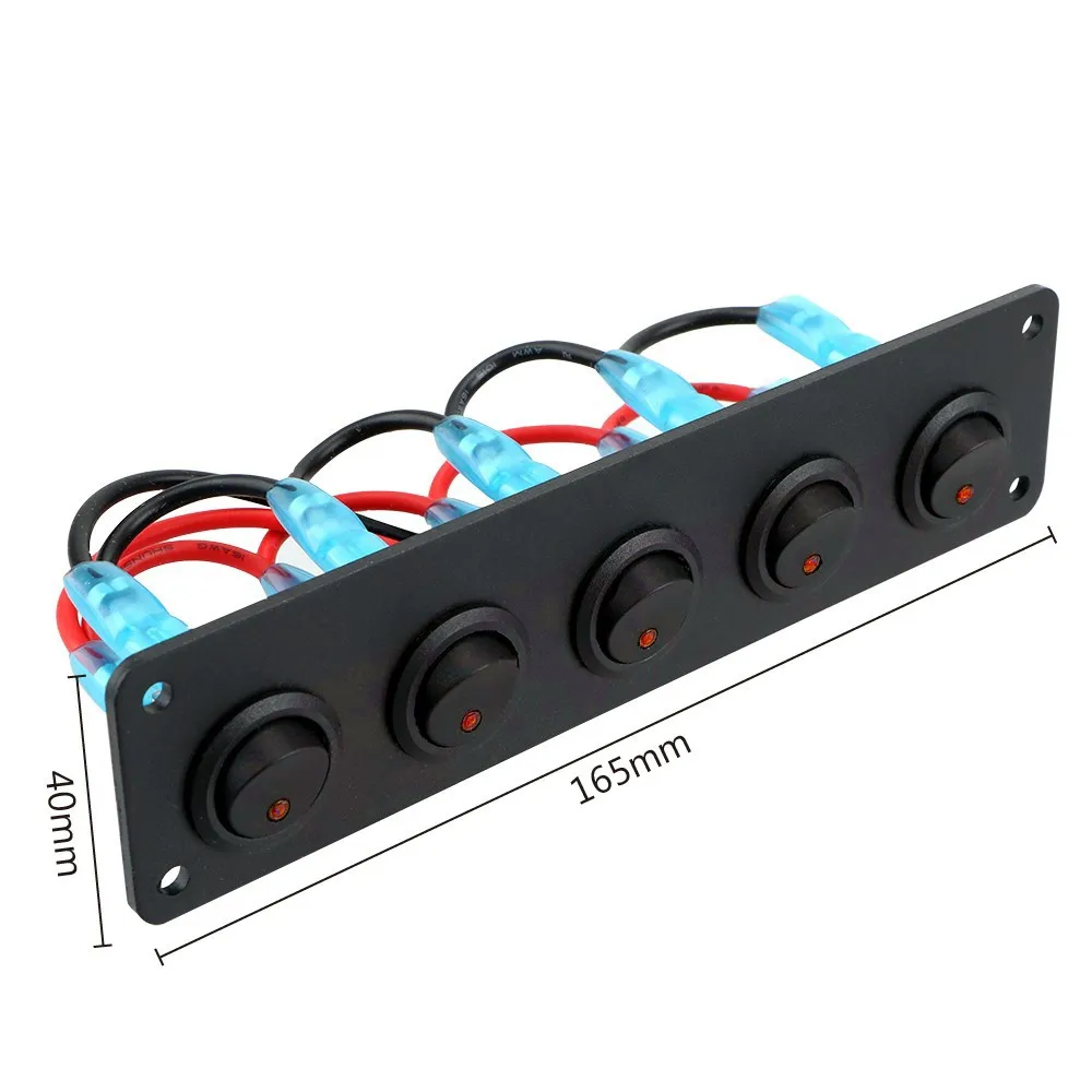 

For Cars Toggle Switch Panel Rocker Arm Led LED Pre-wired Red For Fog Lights