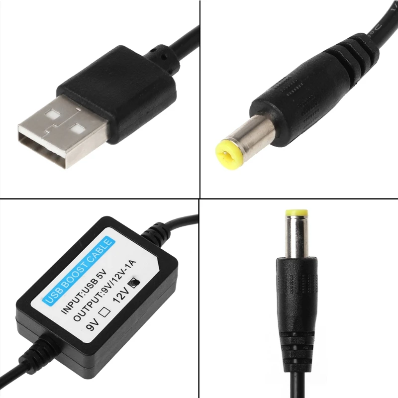 

USB 5V To 12V 5.5x2.1mm Step up Adapter Cable For WiFi Router LED Strip Light
