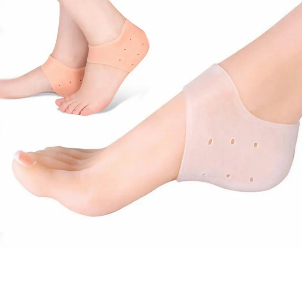 Изысканный долговечный силиконовый чехол для пятки дышащие Увлажняющие гелевые