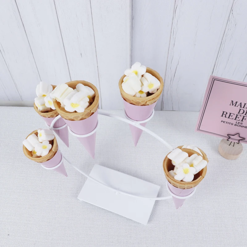 6 шт. стеллажи для мороженого десертная посуда конусная подставка детского дня