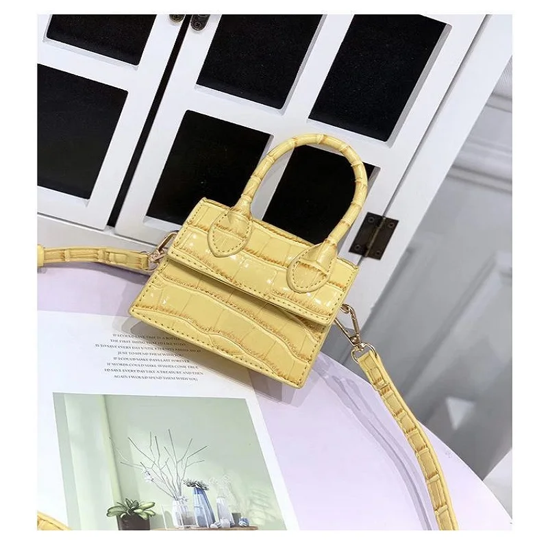 

Mini Small Square bag 2021 Fashion New Quality PU Leather Women's Handbag Crocodile pattern Chain Shoulder Messenger Bags