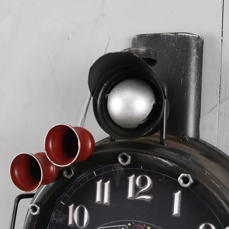 

Locomotive Wrought Iron Wall Decoration Wall Hanging Wall Decoration Wall Clock Bar Restaurant Creative Model Wy112807
