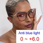 Очки в стиле ретро с цветами для чтения кошачий глаз для женщин, роскошные дизайнерские оптические прозрачные линзы, очки с защитой от сисветильник плюс от 0 до + 6,0