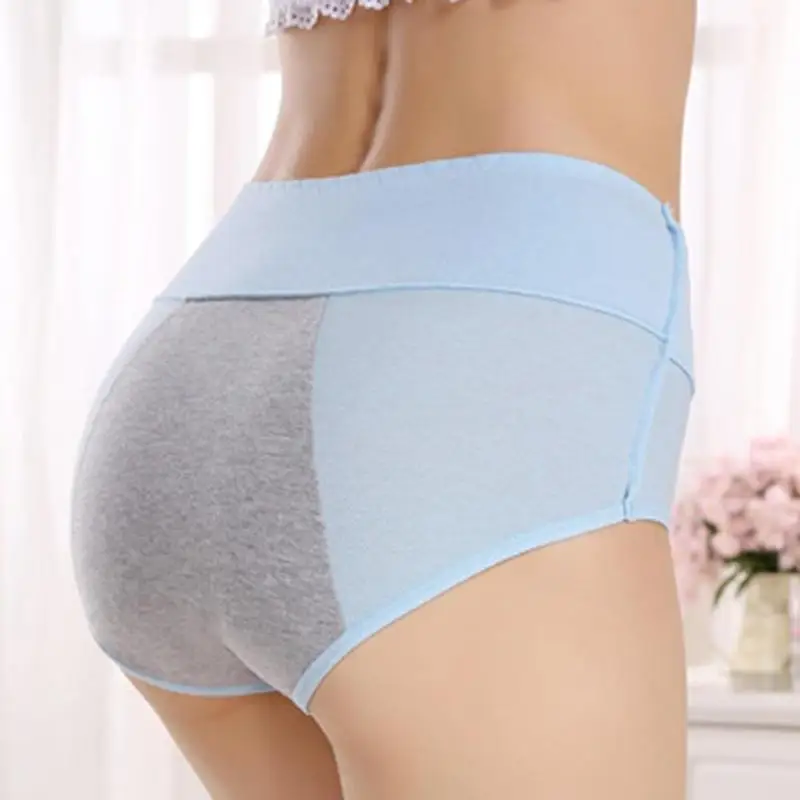 Женское хлопковое нижнее белье с высокой талией Женские Водонепроницаемые