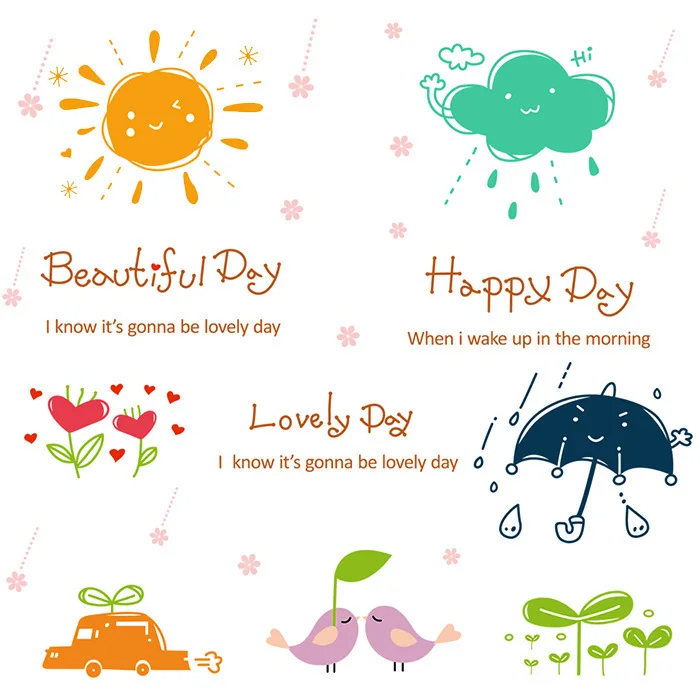 

Sunflower Stickers Kindergarten Children's Room Bedroom Bathroom Home Decoration Wall Stickers / Creative Wall Stickers