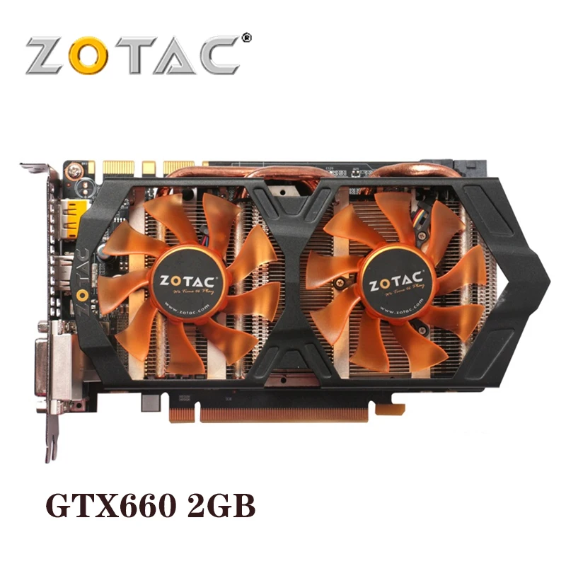 Б/у оригинальные видеокарты HDMI ZOTAC GeForce GTX 660 2 Гб GPU 192Bit GDDR5 видеокарта для NVIDIA Map GTX660