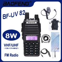 pofung baofeng uv82 uv 82 walkie talkie uvhf dual band two way ham cb radio ptt 136 174400 520mhz 50 km for camping trucker