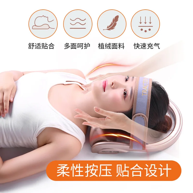 Manual Air Pressure Cervical Vertebra Tractor Neck Massager Protection Pneumatic Convenient | Красота и здоровье
