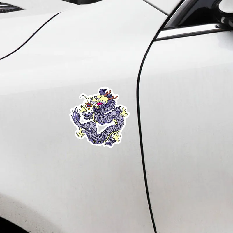 Ebdeckle Фиолетовый китайский дракон машина бампер окно настенные переводные