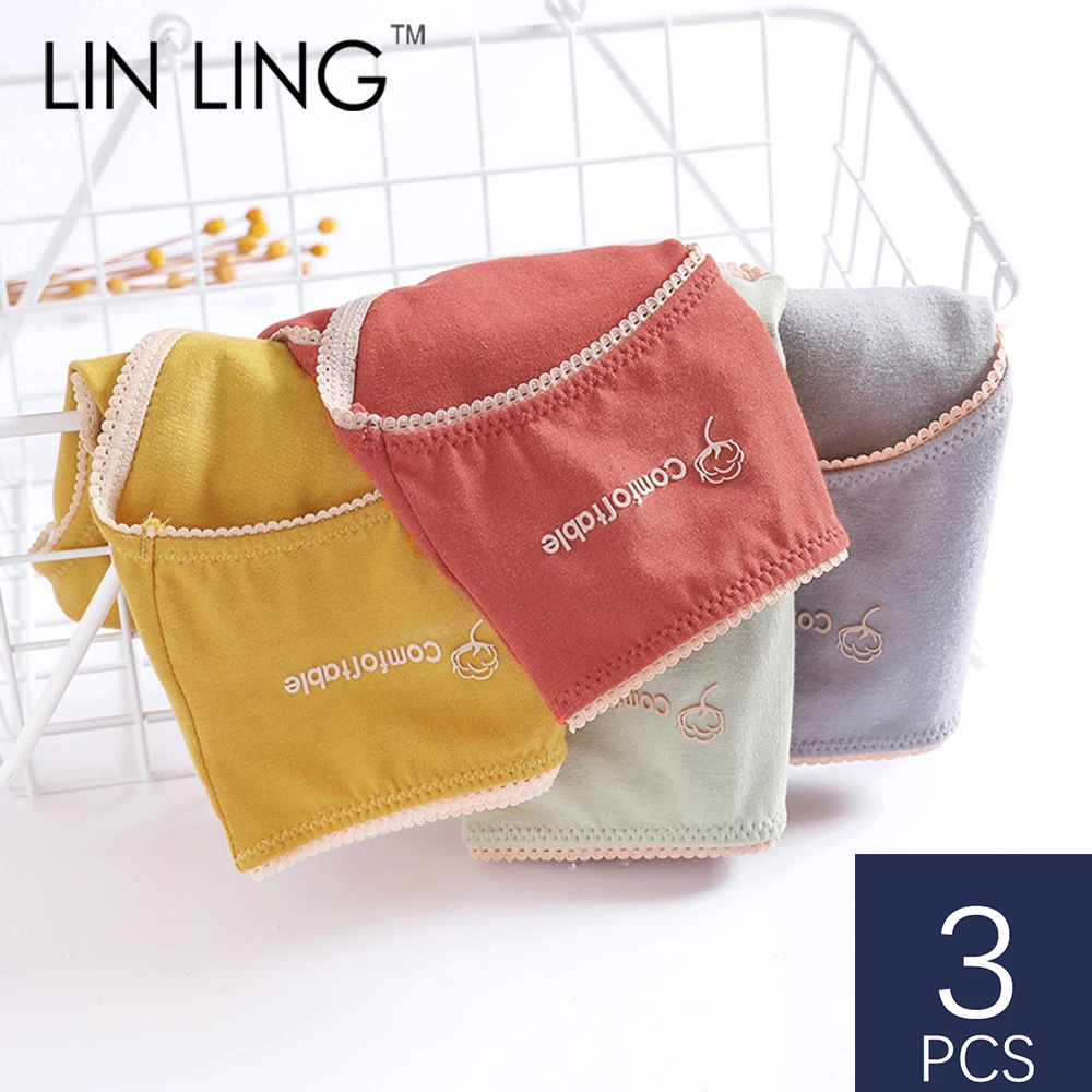 3 шт. трусики из 100% чистого хлопка пикантные дамские трусы дышащей ткани