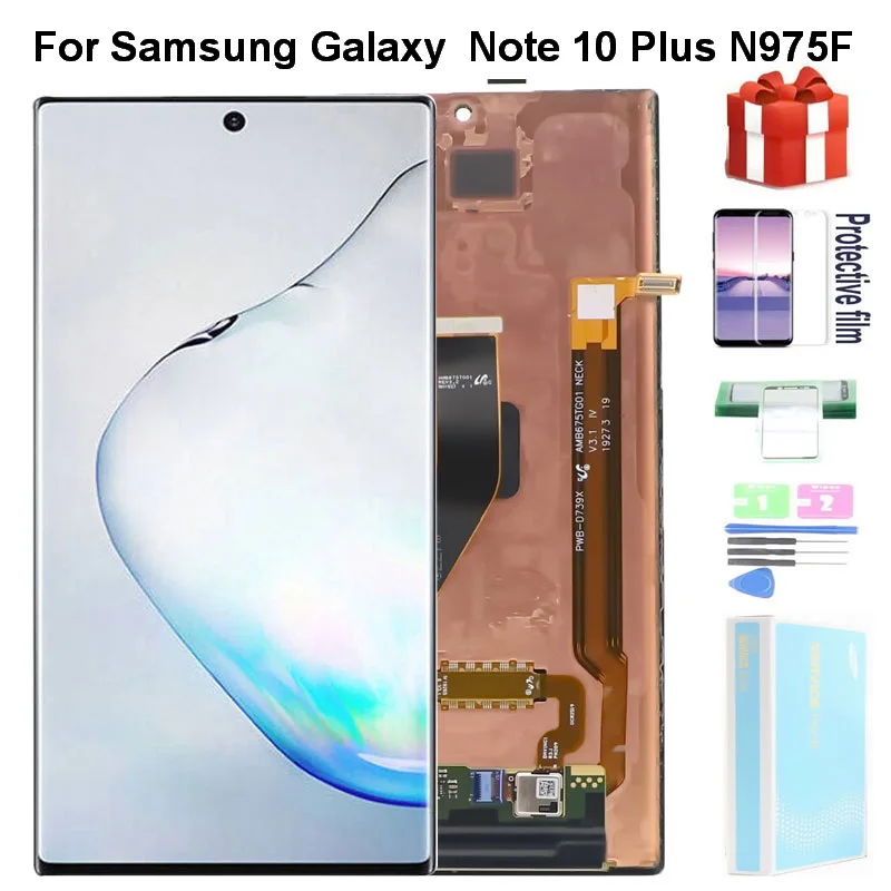 Pantalla LCD Original para Samsung Galaxy Note 10 Plus, digitalizador de pantalla t&aacute;ctil con defectos, N975, N975F, SM-N9750-0