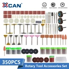 Набор аксессуаров для вращающихся инструментов XCAN, 350 шт., набор шлифовальных и шлифовальных абразивных инструментов для зеркального полировки