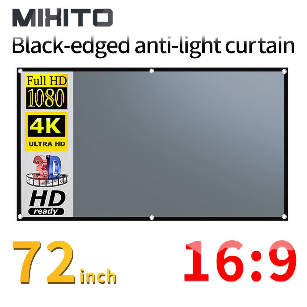 

Прожектор MIXITO, светодиодный, 72 дюйма, 16:9 HD, с крючком для отверстий