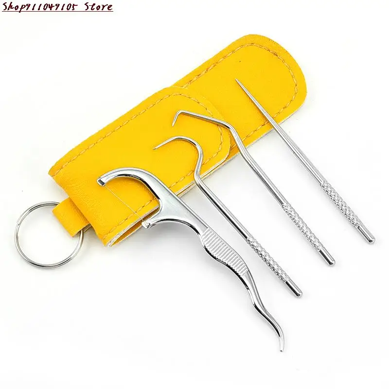 

Portable Reusable Stainless Steel Toothpick Bag Set For Outdoor Picnics Camping