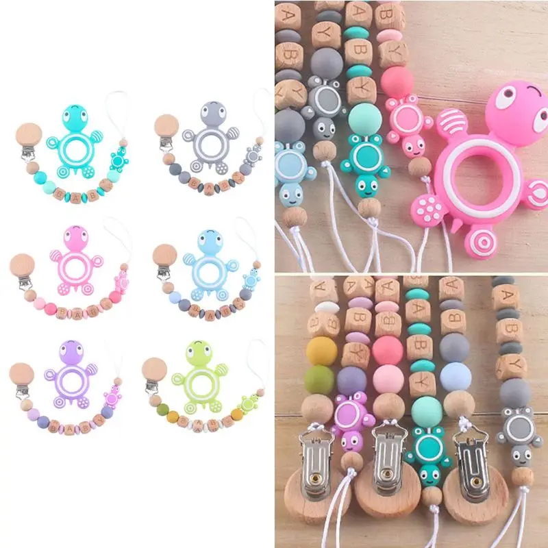 

Dummy Clips Baby Pacifier Clips Unisex Baby Soother Chains Dummy Chain with Cute Animals Teether Toys