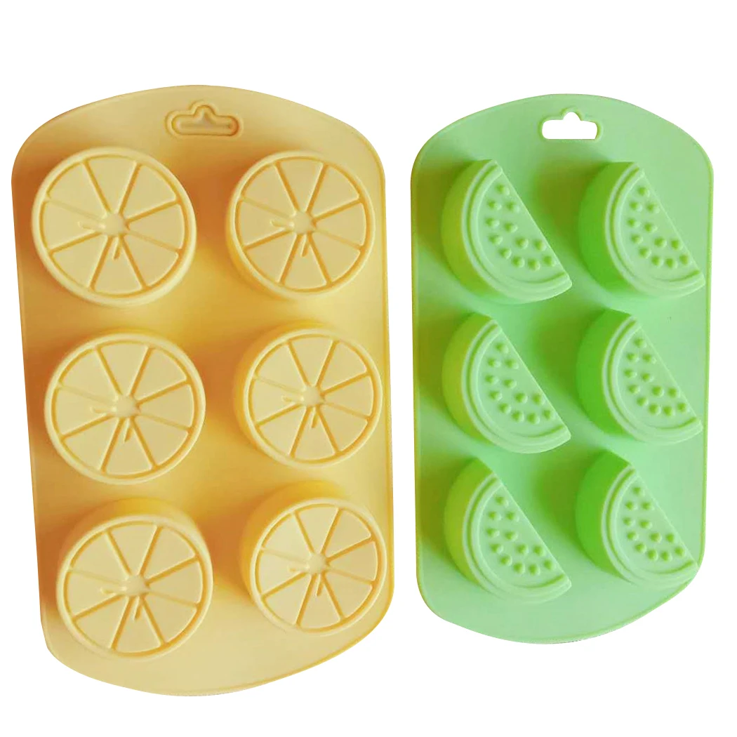 6 полостей фрукты формы силиконовые Арбуз Лимон клубника ананас &quotсделай сам&quot
