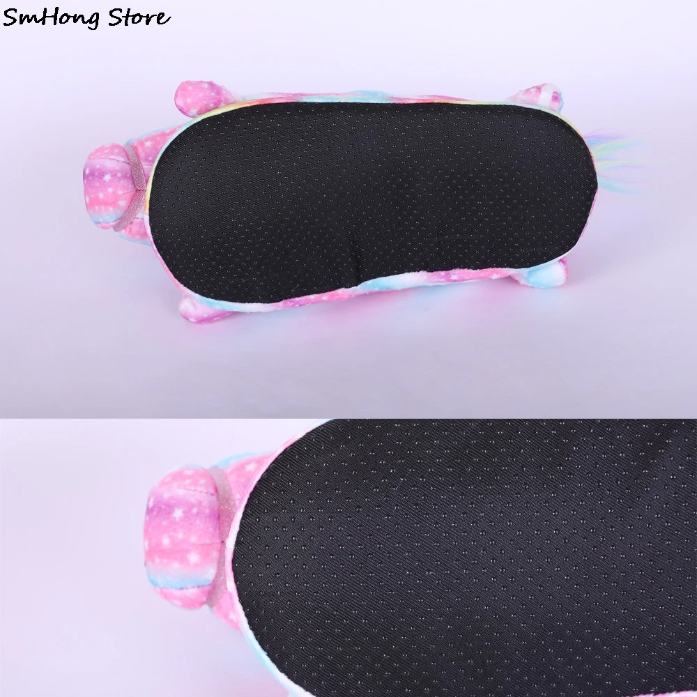 Тапочки с единорогом Мультяшные животные лапы кигуруми комбинезоны пижамы обувь